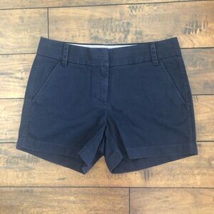 J Crew 100% Cotton Navy Chino Shorts